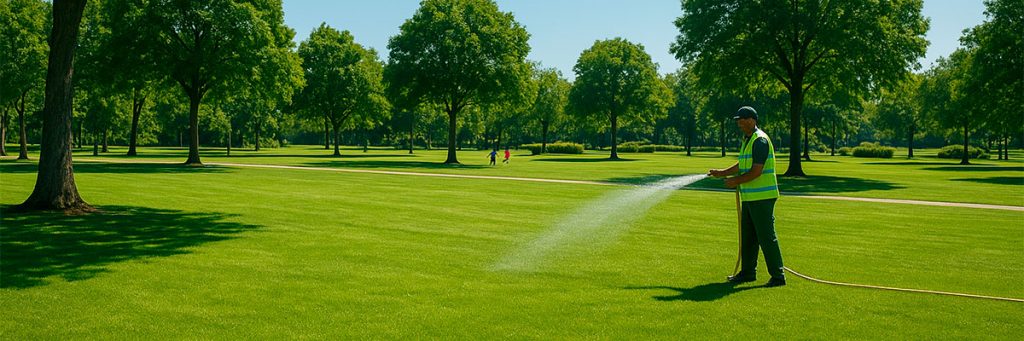 manutenção de espaços verdes no verão