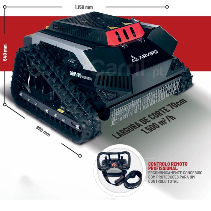 CORTA-MATO-DESTROCADOR-REMOTO-ARVIPO-DRM-70-BRUSHLESS-carrilpt-5.jpg ROBOT CORTA MATO ARVIPO DRM70 BRUSHLESS